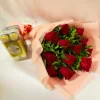 12 Red Roses Bouquet with Chocolates