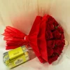 24 Red Roses Bouquet with Chocolates