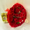 24 Red Roses Bouquet with Chocolates