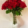 30 Red Roses Glass Vase Arrangement