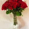 30 Red Roses Glass Vase Arrangement
