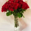 30 Red Roses Glass Vase Arrangement