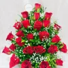 20 Red Roses Basket Arrangement