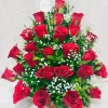 20 Red Roses Basket Arrangement