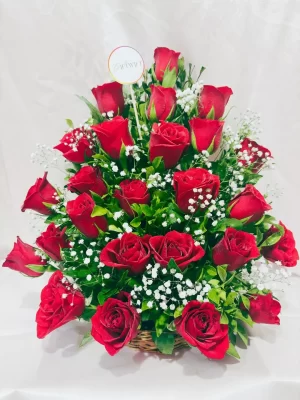gw-00218-3-698345b584a11 20 Red Roses Basket Arrangement
