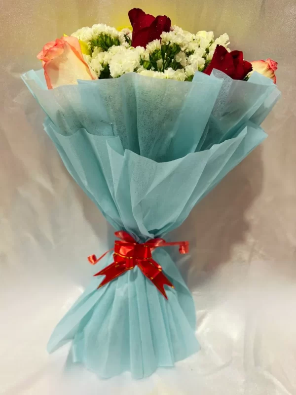 10 Mixed Color Rose Bouquet