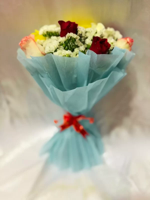 10 Mixed Color Rose Bouquet