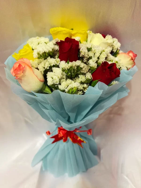 10 Mixed Color Rose Bouquet
