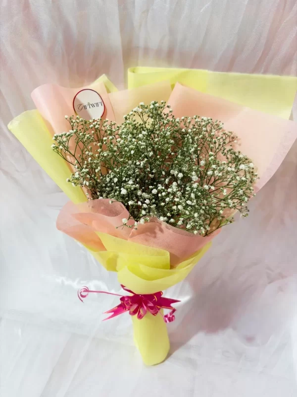 White Gypsophila Baby Breath Bouquet