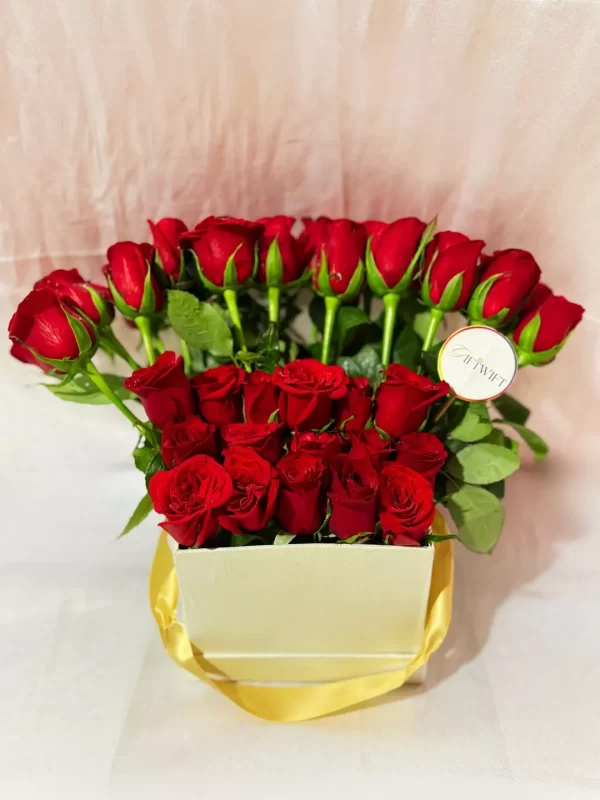 24 Red Roses Premium Box Arrangement