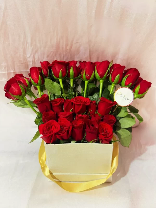 24 Red Roses Premium Box Arrangement
