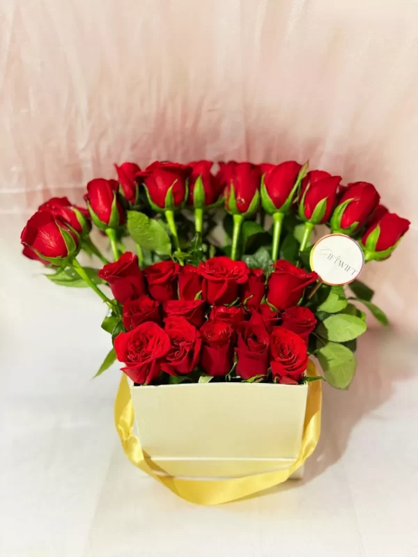 24 Red Roses Premium Box Arrangement
