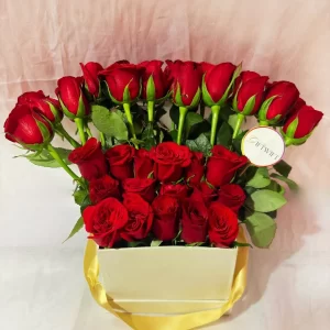 24 Red Roses Premium Box Arrangement