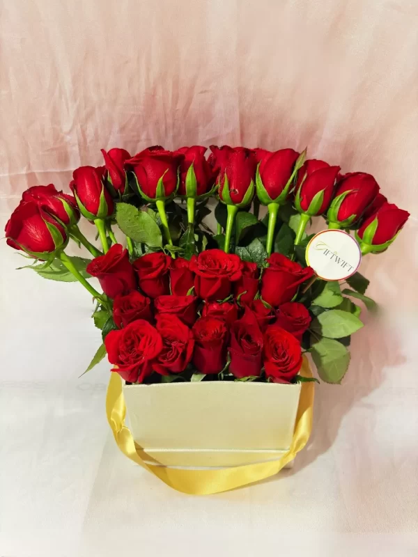 24 Red Roses Premium Box Arrangement