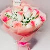10 Pink Roses Hand Bouquet