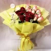 24 Mixed Roses Hand Tied Bouquet