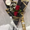 2 Red Roses Luxury Hand Bouquet