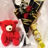 2 Red Roses Teddy Chocolate Combo