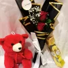2 Red Roses Teddy Chocolate Combo