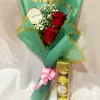 2 Red Roses Chocolate Gift Bouquet