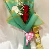 2 Red Roses Chocolate Gift Bouquet