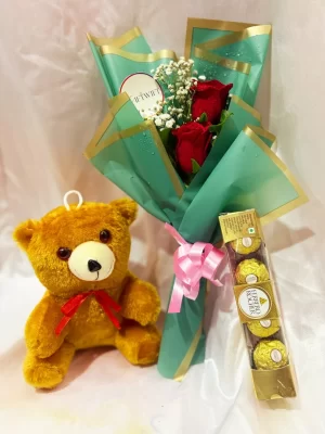 gw-00233-3-6983473ee375f 2 Red Roses Teddy Chocolate Bouquet