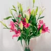 8 Pink Oriental Lily Bouquet