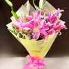 5 Pink Lily Hand Bouquet