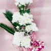 15 White Chrysanthemum Orchid Arrangement