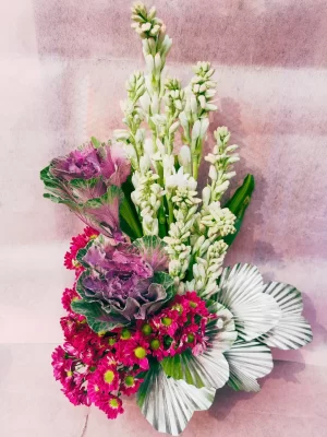 Mixed Tuberose Chrysanthemum Floral Arrangement