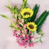 Mixed Sunflower Gladiolus Floral Arrangement